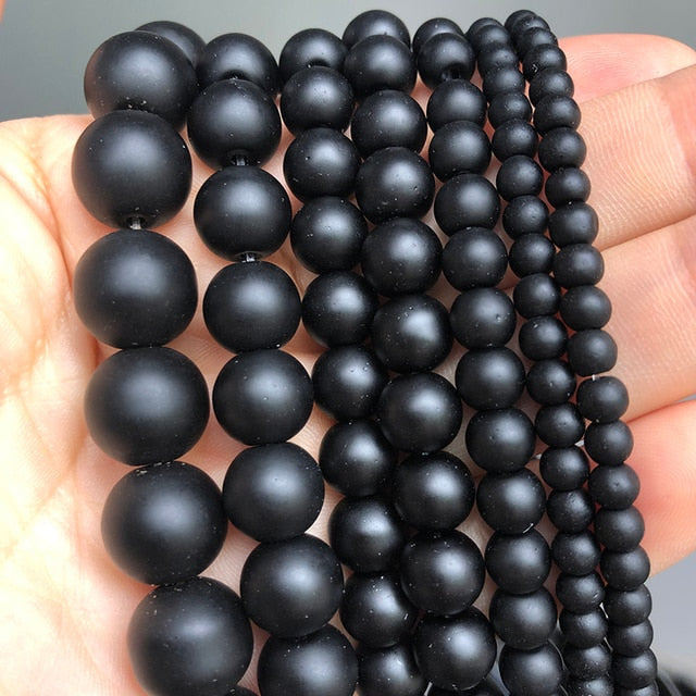 Natural Stone Matte Round Beads