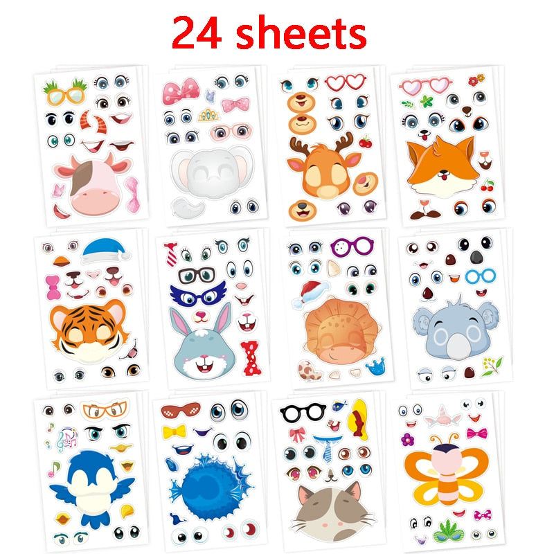 24Sheets Children DIY Puzzle Sticker Games