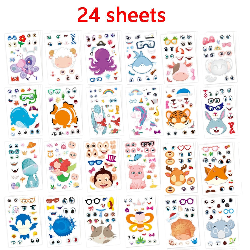 24Sheets Children DIY Puzzle Sticker Games