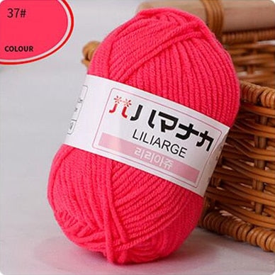 Milk Sweet Soft Cotton Blended Yarn (62 color options)