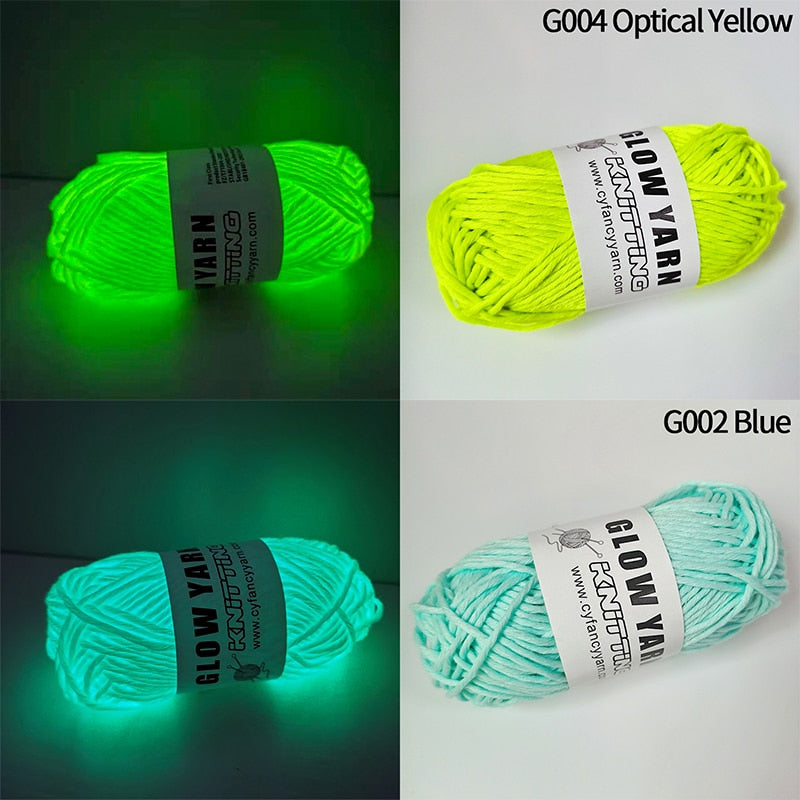 Polyester Luminous Glow in the Dark Chunky Yarn