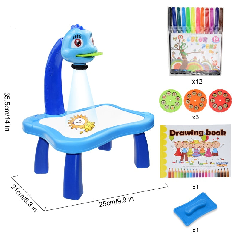 Children LED Projector Art Drawing Table