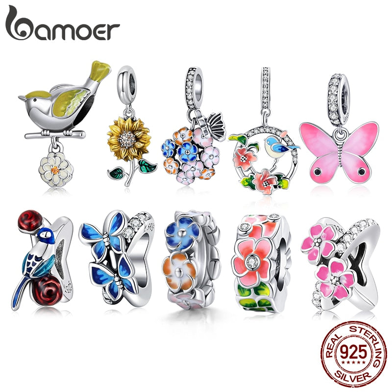 Bamoer Bracelet Yellow Accented Charms (style option)