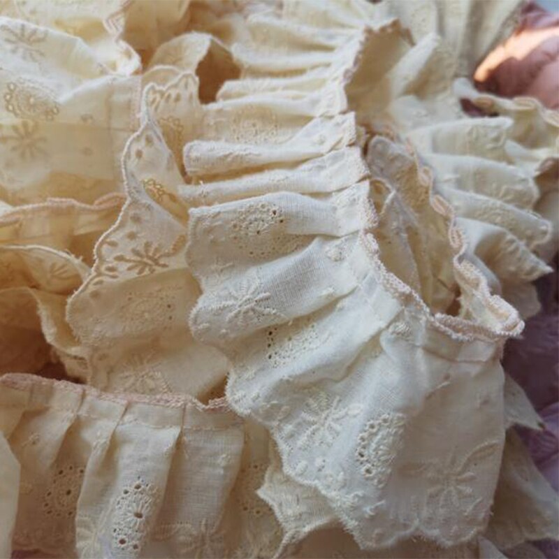 Embroidered Floral Lace Fabric Trim