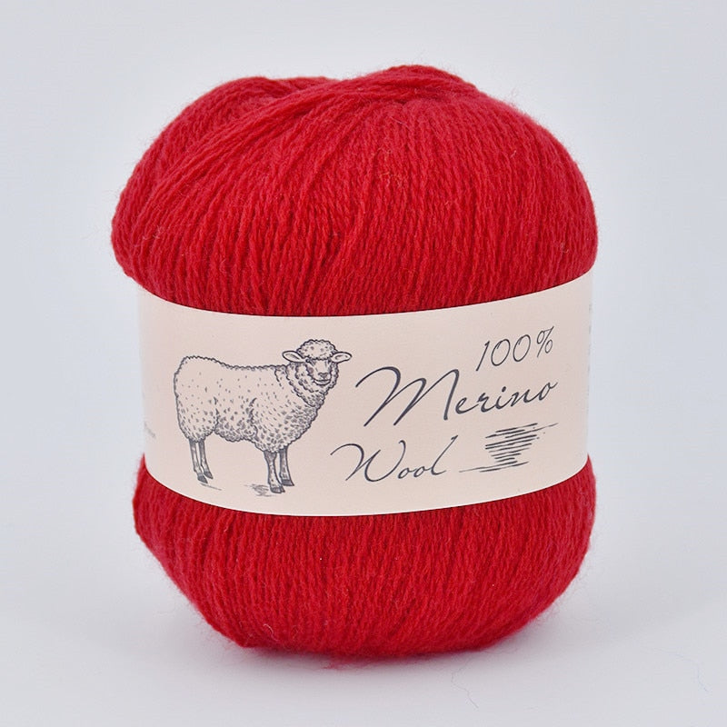 100% Medium-Fine Soft Crochet Merino Wool Yarn