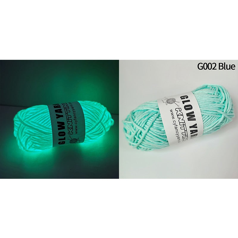 Polyester Luminous Glow in the Dark Chunky Yarn