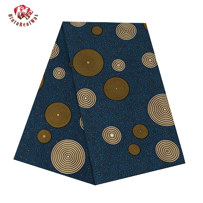 African Geometric Pattern Ankara Polyester Fabric