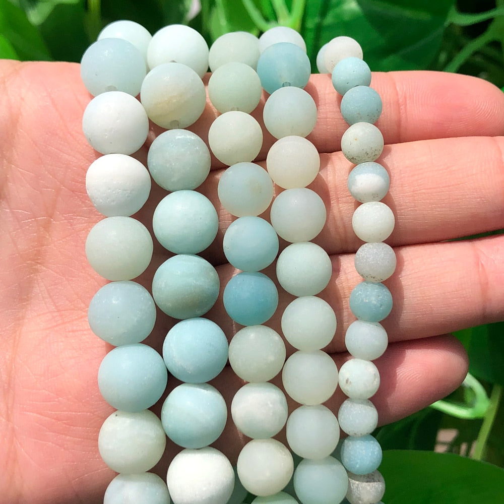 Natural Stone Matte Round Beads