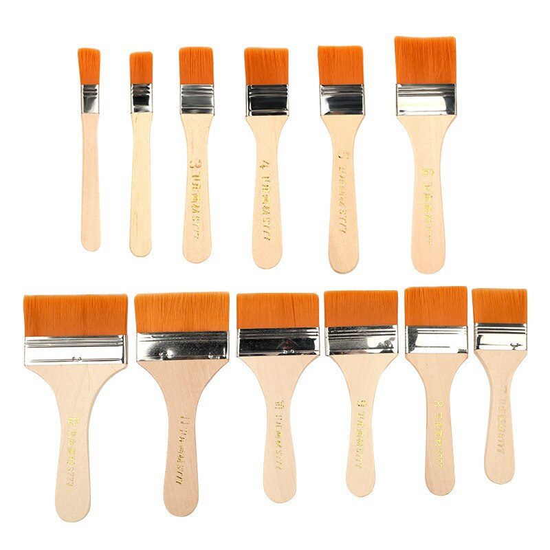 Wooden Nylon Paint Brushes (12/set)