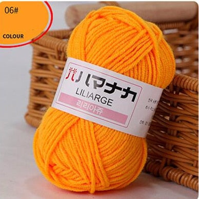 Milk Sweet Soft Cotton Blended Yarn (62 color options)