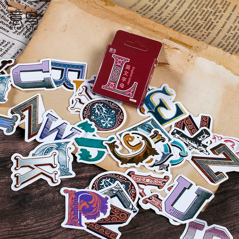 Vintage Stickers (46/pack, style options)