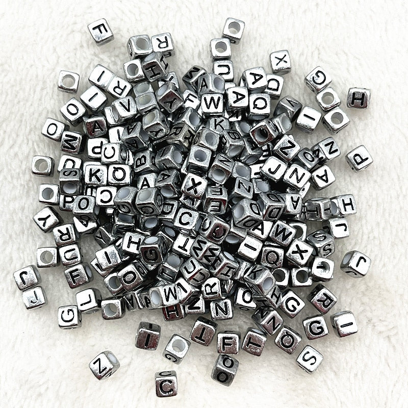 Alphabet Letter Beads (100/pack, color options)