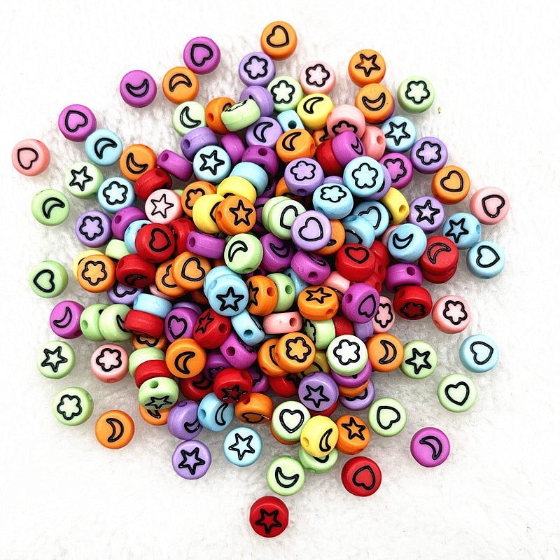 Alphabet Letter Beads (100/pack, color options)