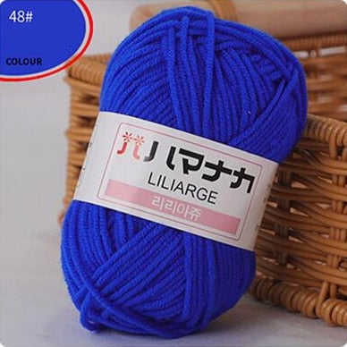 Milk Sweet Soft Cotton Blended Yarn (62 color options)