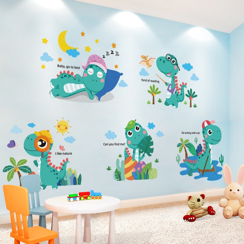 Cartoon Dinosaur Wall Stickers