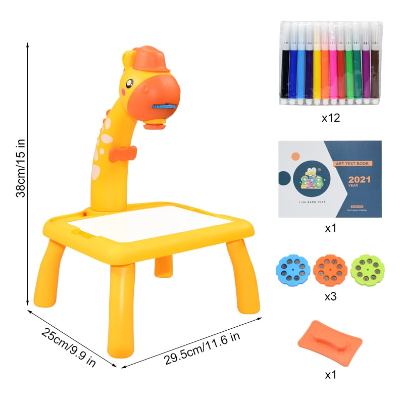 Children LED Projector Art Drawing Table