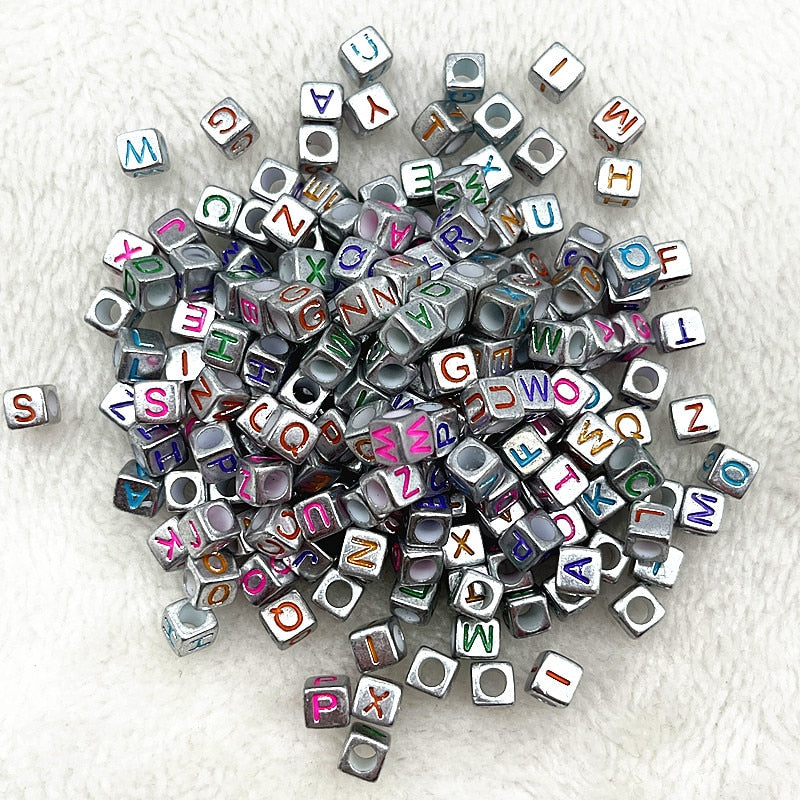 Alphabet Letter Beads (100/pack, color options)