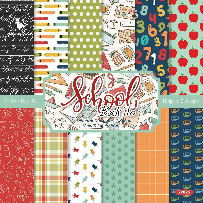 Christmas Scrapbooking Paper (15x15cm 12/pack, style options)