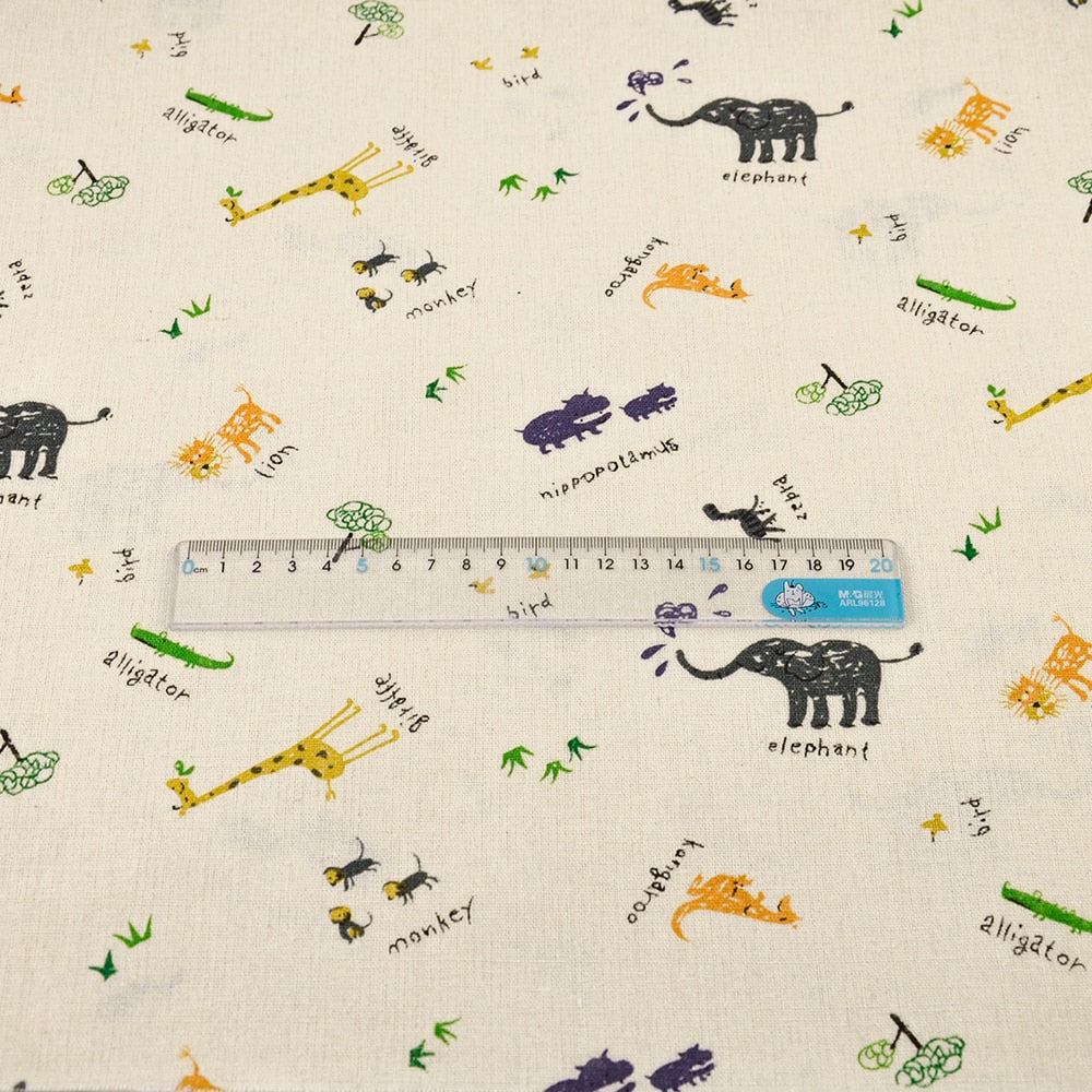 Zakka Words Cotton Linen Fabric