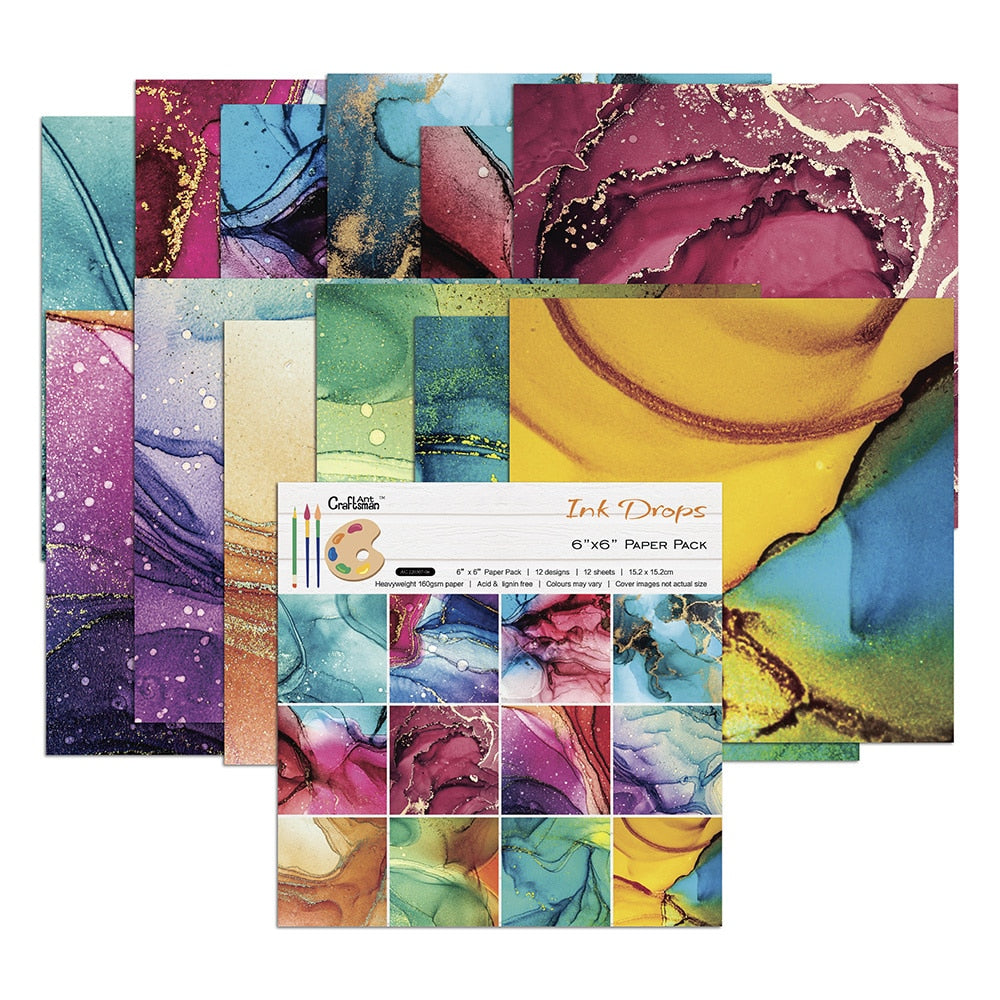 Decorative Scrapbook Paper (12/pack, color/style options)