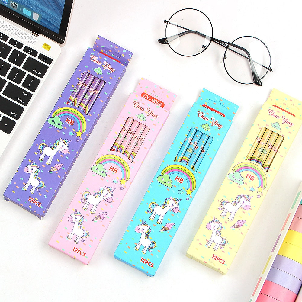 Cute Unicorn Pencil (12/set)