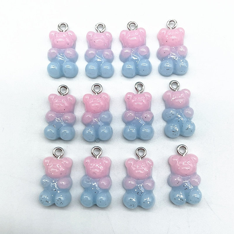 Candy Bear Pendant Charms (10/set, color option)