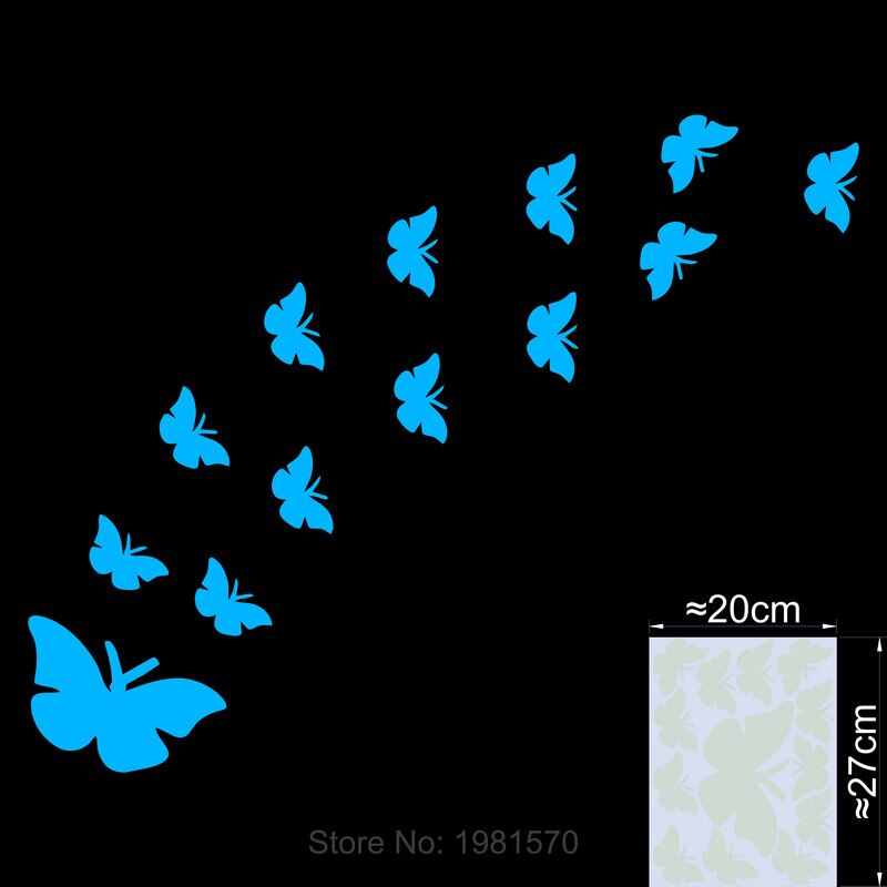 Butterfly Glow In The Dark Wall Stickers