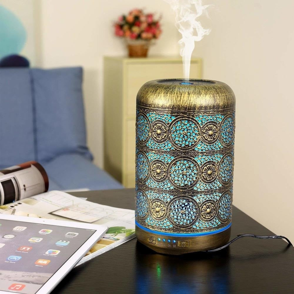 260ml Dual Humidifier/Oil Diffuser, 7 LED Light Display, Auto Shut Off Timer