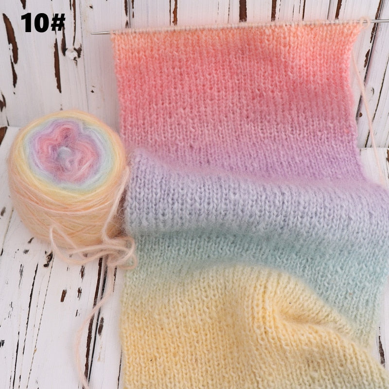 Rainbow Angola Amorous Mohair Wool Yarn