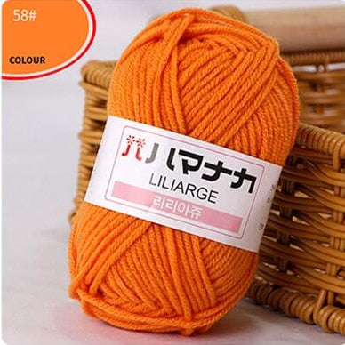 Milk Sweet Soft Cotton Blended Yarn (62 color options)