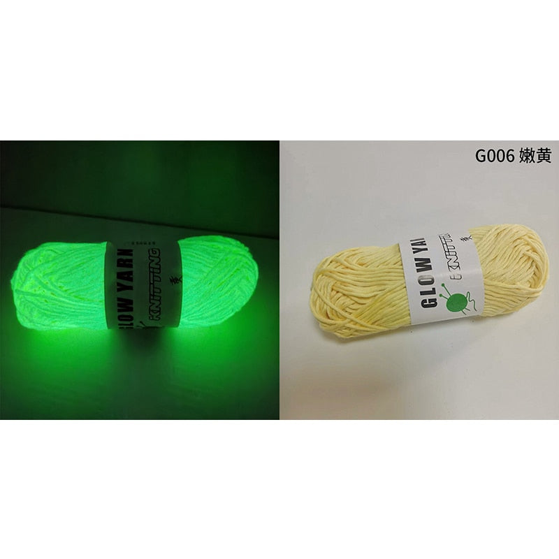 Polyester Luminous Glow in the Dark Chunky Yarn