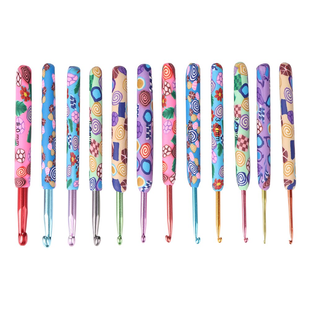 Crochet Hook Set 8 or 9 piece (style/color options)