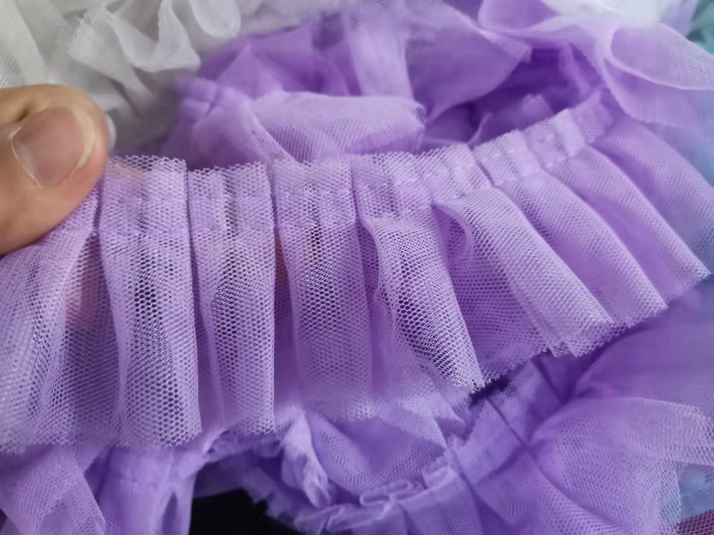 Pleated Lace Tulle Fabric