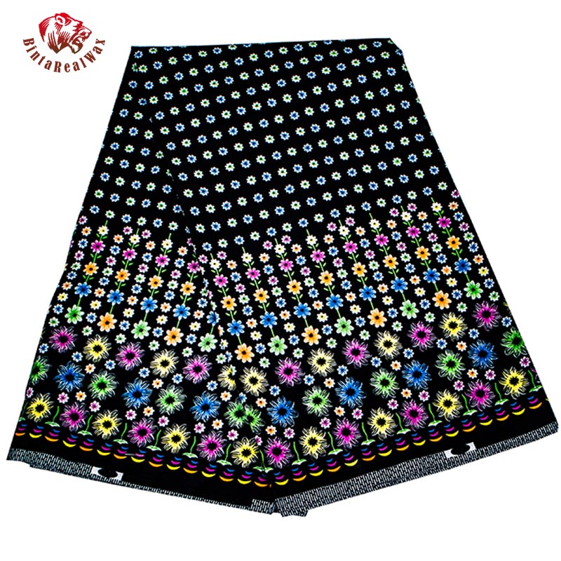 African Geometric Pattern Ankara Polyester Fabric