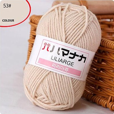 Milk Sweet Soft Cotton Blended Yarn (62 color options)