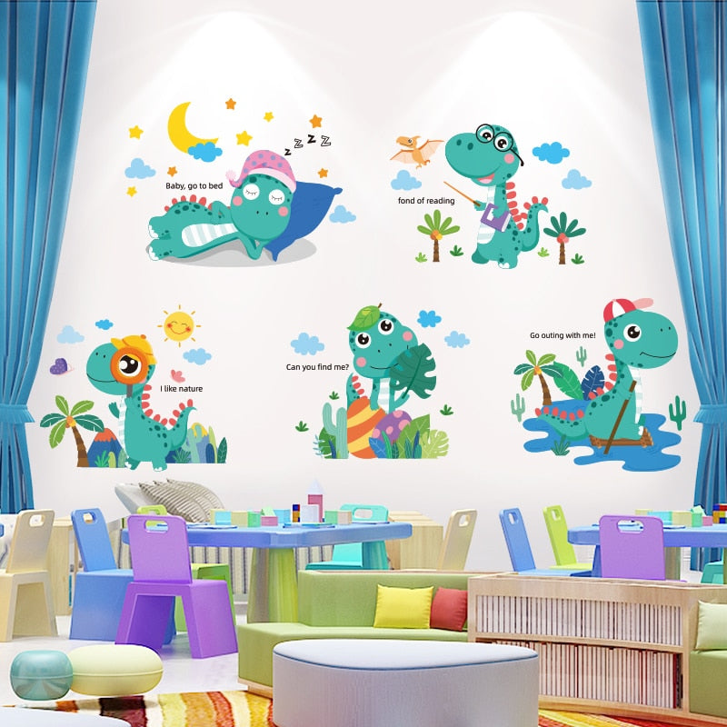 Cartoon Dinosaur Wall Stickers