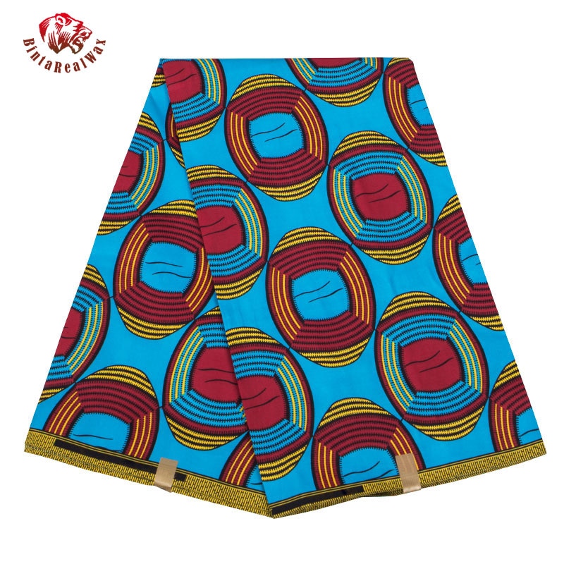 African Geometric Pattern Ankara Polyester Fabric