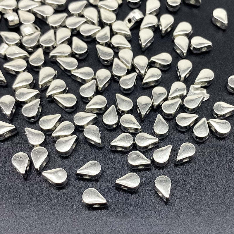 Acrylic Silver Loose Spacer Beads 100/set