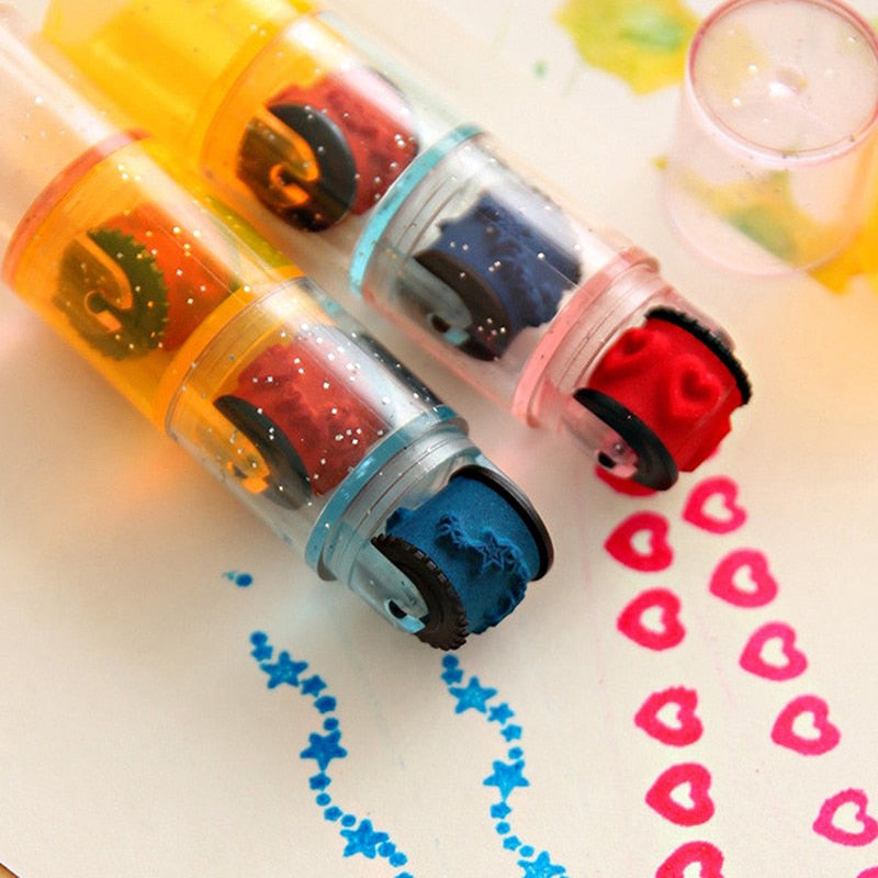 3/6Pcs Colorful Ink Pad Stamp