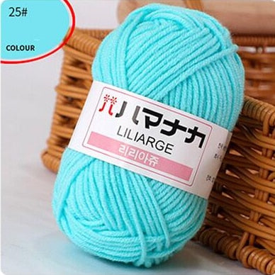 Milk Sweet Soft Cotton Blended Yarn (62 color options)