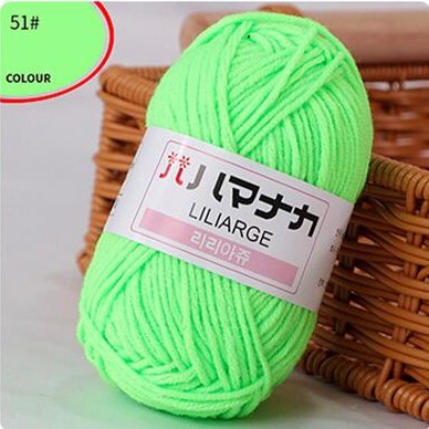 Milk Sweet Soft Cotton Blended Yarn (62 color options)