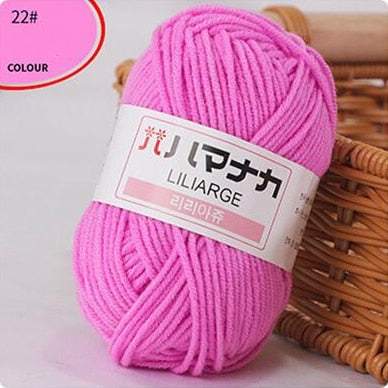 Milk Sweet Soft Cotton Blended Yarn (62 color options)