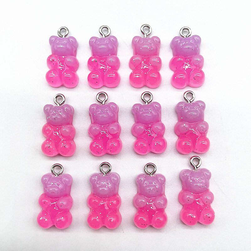 Candy Bear Pendant Charms (10/set, color option)