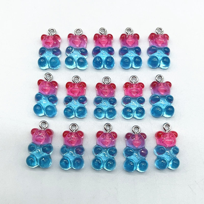 Candy Bear Pendant Charms (10/set, color option)