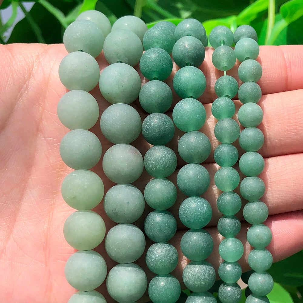 Natural Stone Matte Round Beads