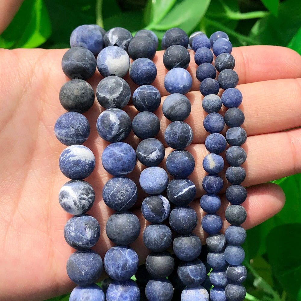 Natural Stone Matte Round Beads