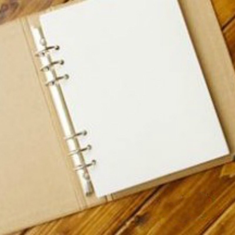 Blank Cover Loose-Leaf Scrapbook White, Black, or Coffee Colored Paper