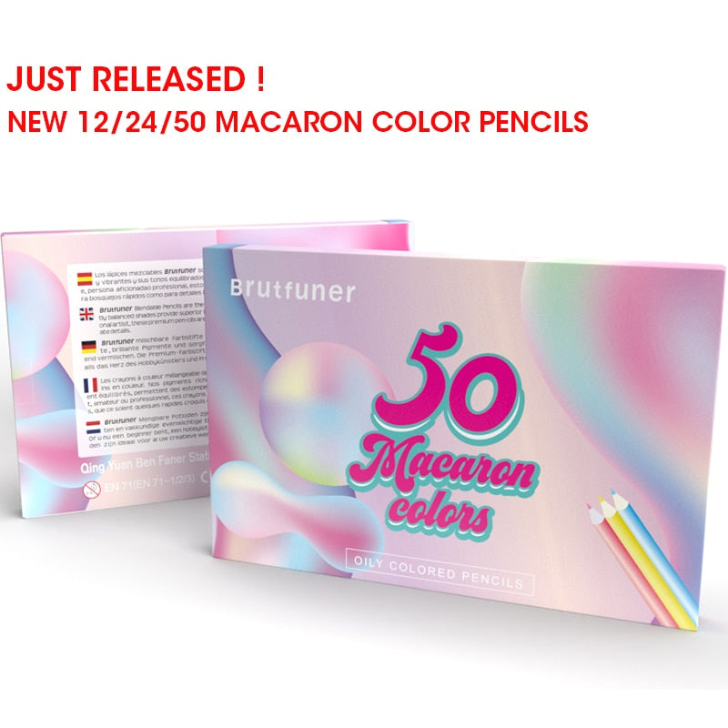 Macaron 50 Colors Professional Colored Pencils Pastel