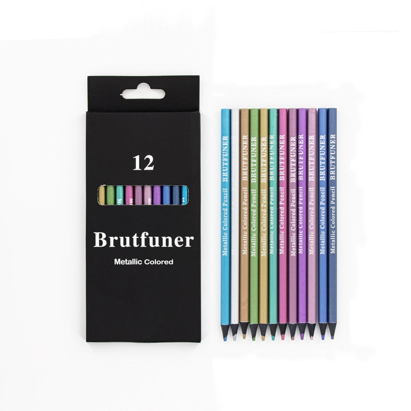 Metallic Colored Sketching Pencils 12/pack