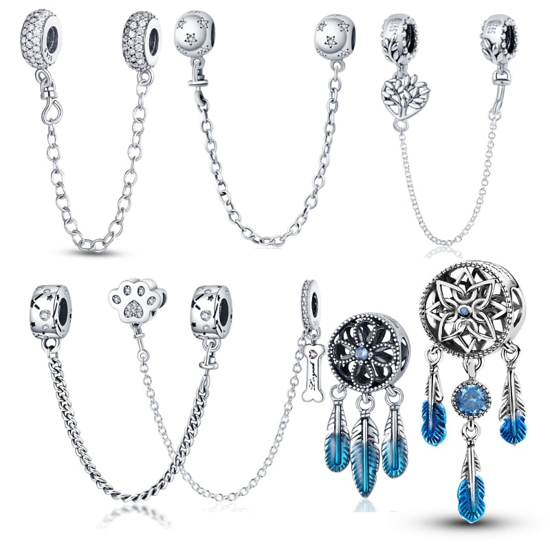 Assortment Charms Blue Accented